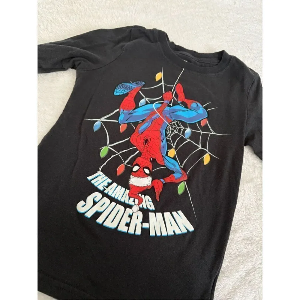 Spider-Man Long Sleeve Christmas Shirt Size 5